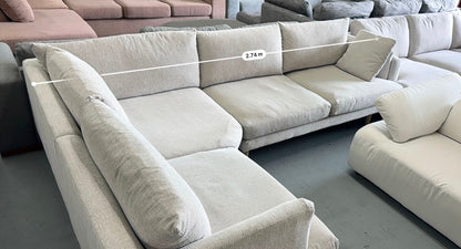 Beige Corner Sofa | Pre-Owned | Steam Cleaned | Sydney Wide Delivery