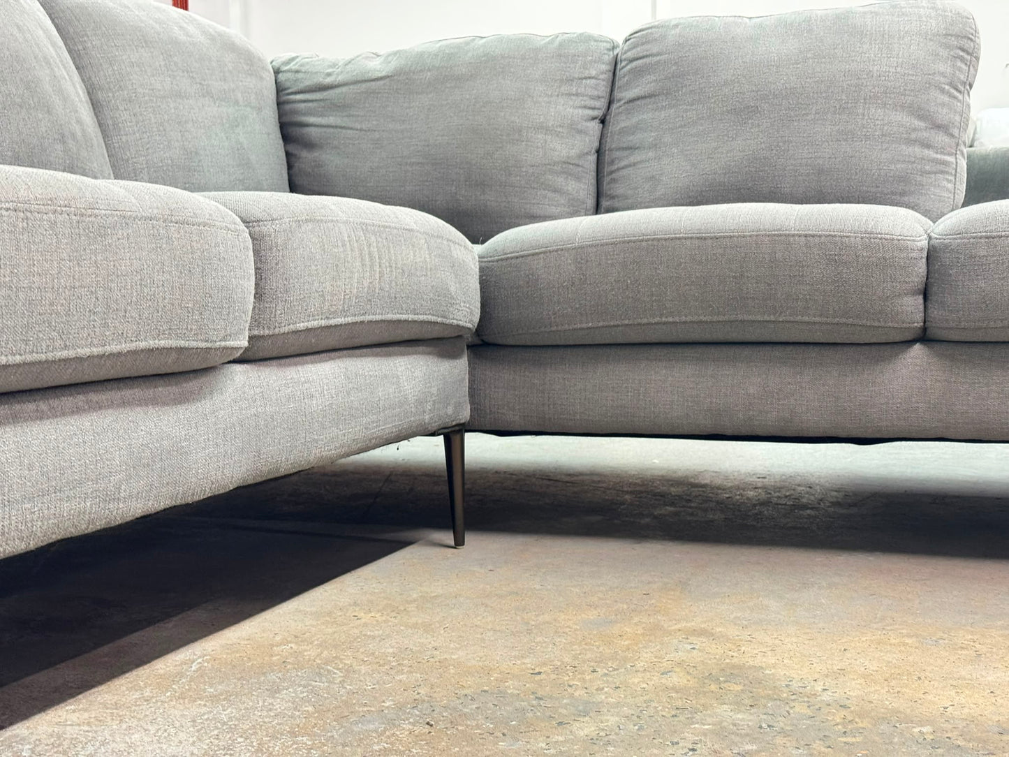 Light Grey Corner 5-Seater Sofa with Extended Chaise | Pre-Owned | Steam Cleaned | Sydney Wide Delivery