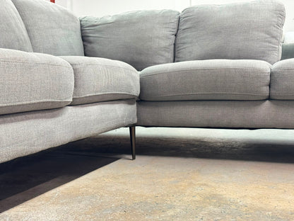Light Grey Corner 5-Seater Sofa with Extended Chaise | Pre-Owned | Steam Cleaned | Sydney Wide Delivery