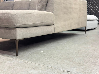 Light Grey Corner 5-Seater Sofa with Extended Chaise | Pre-Owned | Steam Cleaned | Sydney Wide Delivery