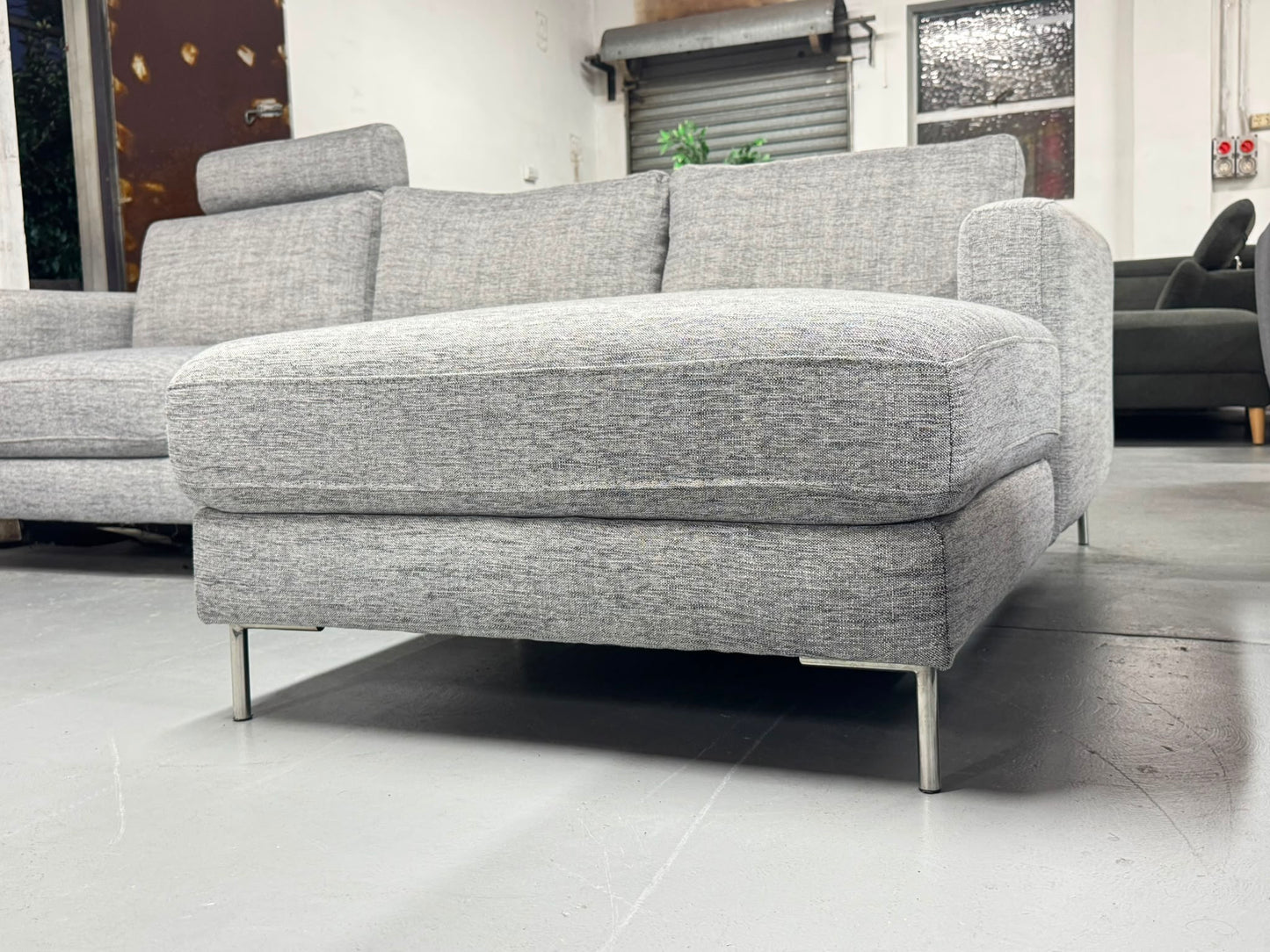 Grey 3-Seater Sofa with Left-Hand Chaise | Pre-Owned | Steam Cleaned | Sydney Wide Delivery