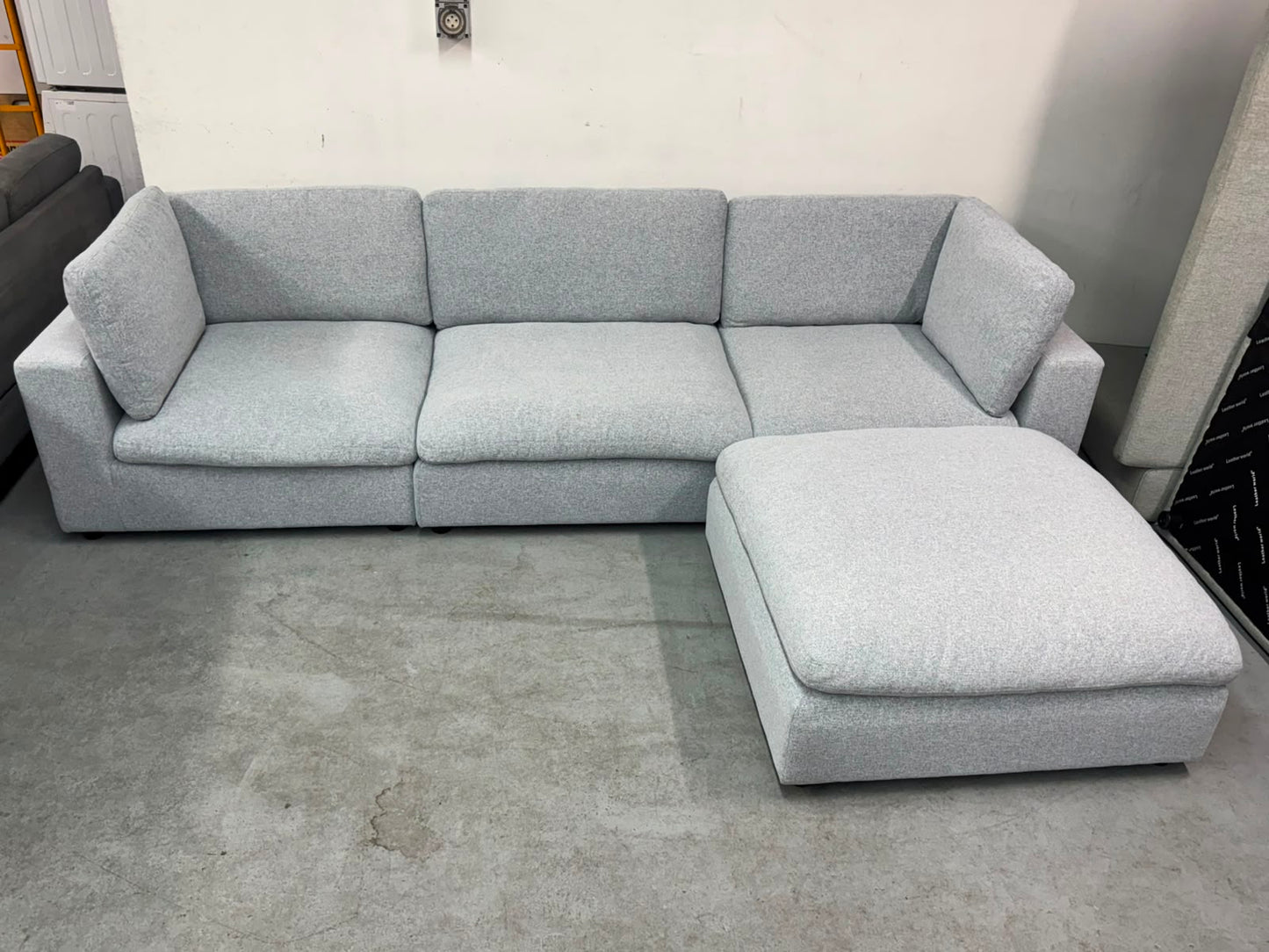 Modular 3-Seater Sofa with Ottoman | Pre-Owned | Steam Cleaned | Sydney Wide Delivery
