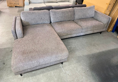 Lounge Life Grey 3-Seater Sofa with Left-Hand Chaise | Pre-Owned | Steam Cleaned | Sydney Wide Delivery