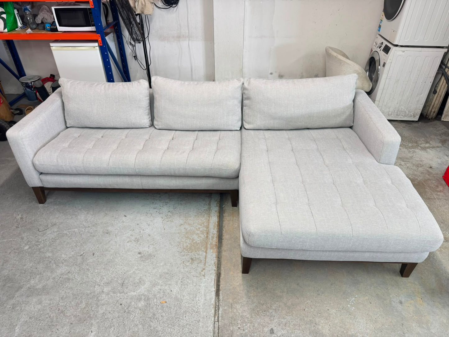 Freedom Beige 3-Seater Sofa with Right-Hand Chaise | Pre-Owned | Steam Cleaned | Sydney Wide Delivery