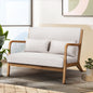Beige Wood Armchair Lounge Chair Accent Armchairs Couch Sofa Loveseat
