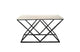 Alsea Console Table Black Base - White Marble