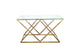 Alsea Console Table Gold Base - Clear Glass