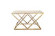 Alsea Console Table Gold Base - White Marble