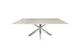 Miles Silver With White Marble Dining Table - 90cm x 180cm