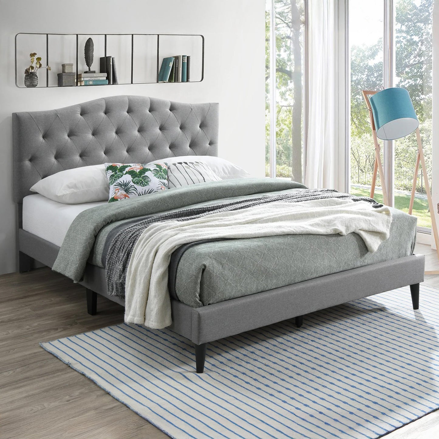 Fabric Queen Bed