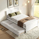 Single Bed Frame with Trundle Solid Wood Toddler Bunk Bed with Headboard White