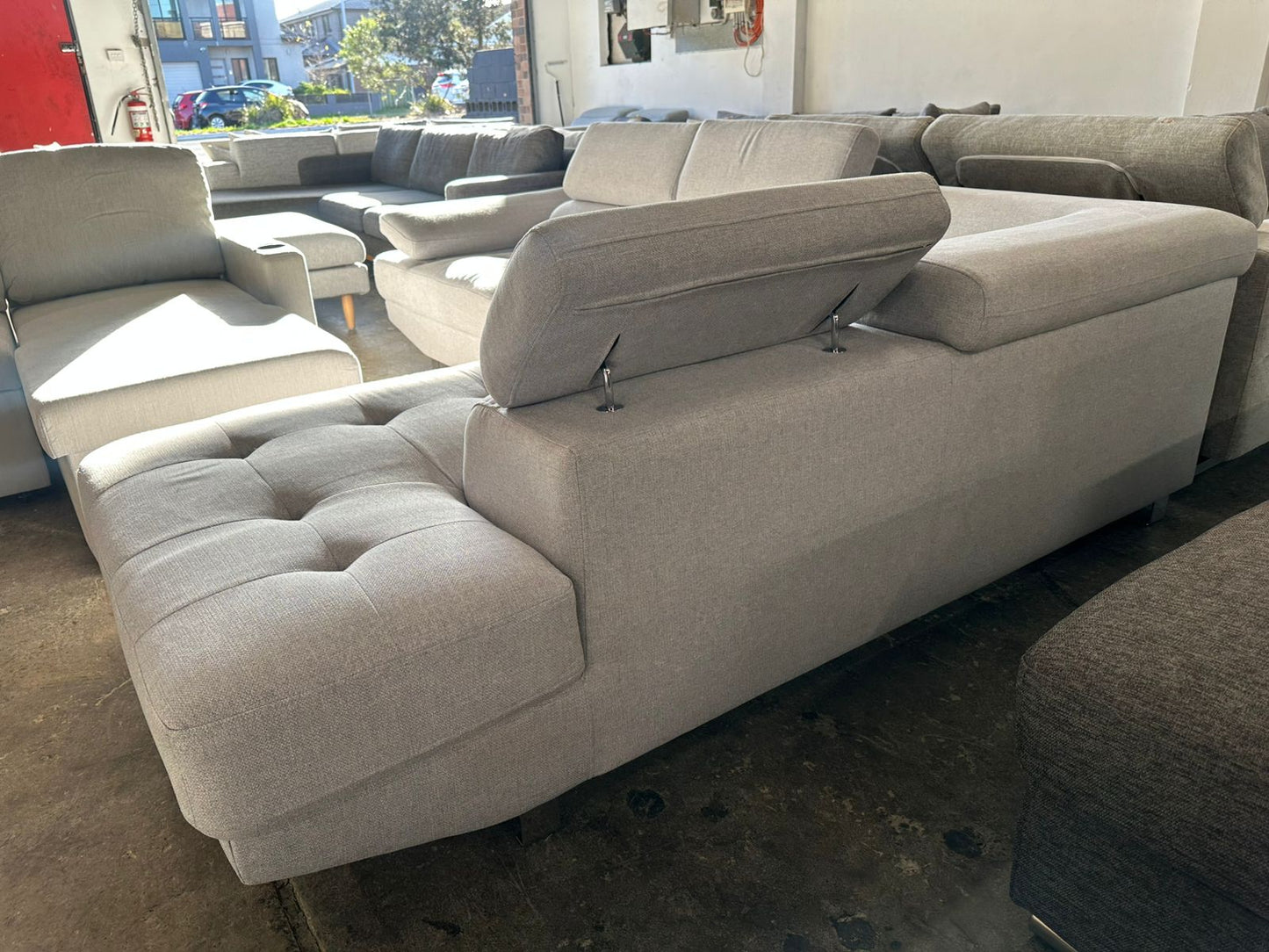 ⭐️ Harvey Norman Adjustable headrest Corner Sofa | Pre-owned - Like new condition | Delivery Sydney wide