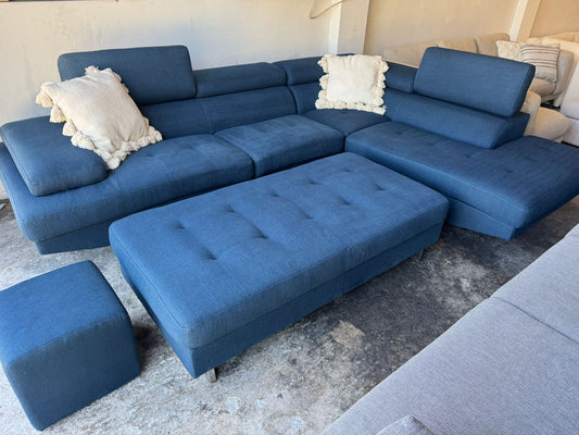 ⭐️ Adjustable headrest sofa with Ottoman | Pre-owned – Steam cleaned | SYDNEY WIDE DELIVERY