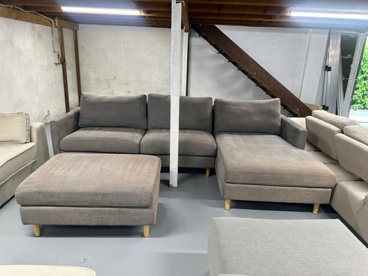 ⭐️ L-Shape sofa with ottoman  | Pre-owned – Steam cleaned | SYDNEY WIDE DELIVERY