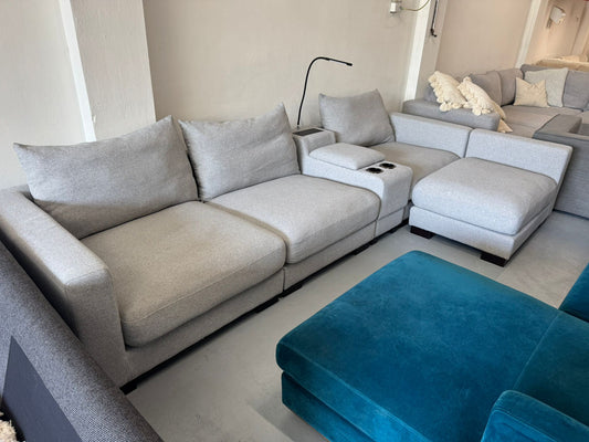 ⭐️ Harvey Norman - Gray modular reversible chaise sofa  | Pre-owned – Steam cleaned | SYDNEY WIDE DELIVERY