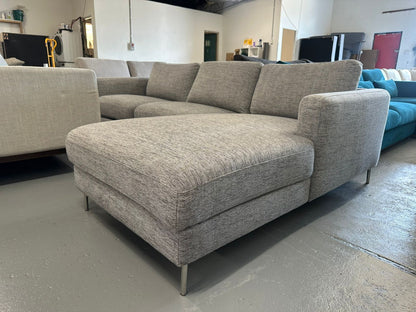 ⭐️ Grey L shape adjustable headrest sofa | Pre-owned – Steam cleaned | SYDNEY WIDE DELIVERY