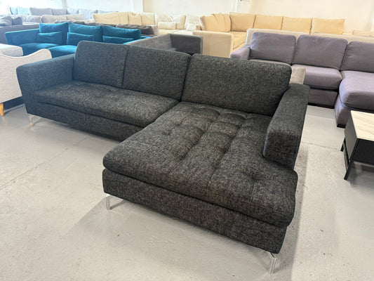 ⭐️ Nick Scali charcoal L Shape sofa | Pre-owned – Steam cleaned | SYDNEY WIDE DELIVERY