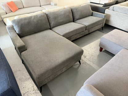 ⭐️ Nick Scali Charcoal L-shape Sofa | Pre-owned – Steam cleaned | SYDNEY WIDE DELIVERY