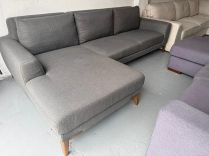 ⭐️ Nick Scali grey L-shape Sofa | Pre-owned – Steam cleaned | SYDNEY WIDE DELIVERY