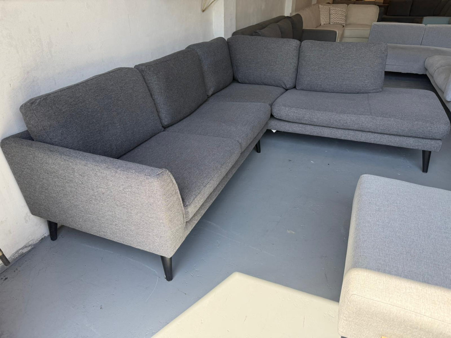 ⭐️ Freedom Charcoal L-shape Sofa | Pre-owned – Steam cleaned | SYDNEY WIDE DELIVERY