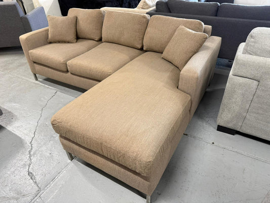 ⭐️ Mocha L shape lounge  | Pre-owned – Steam cleaned | SYDNEY WIDE DELIVERY