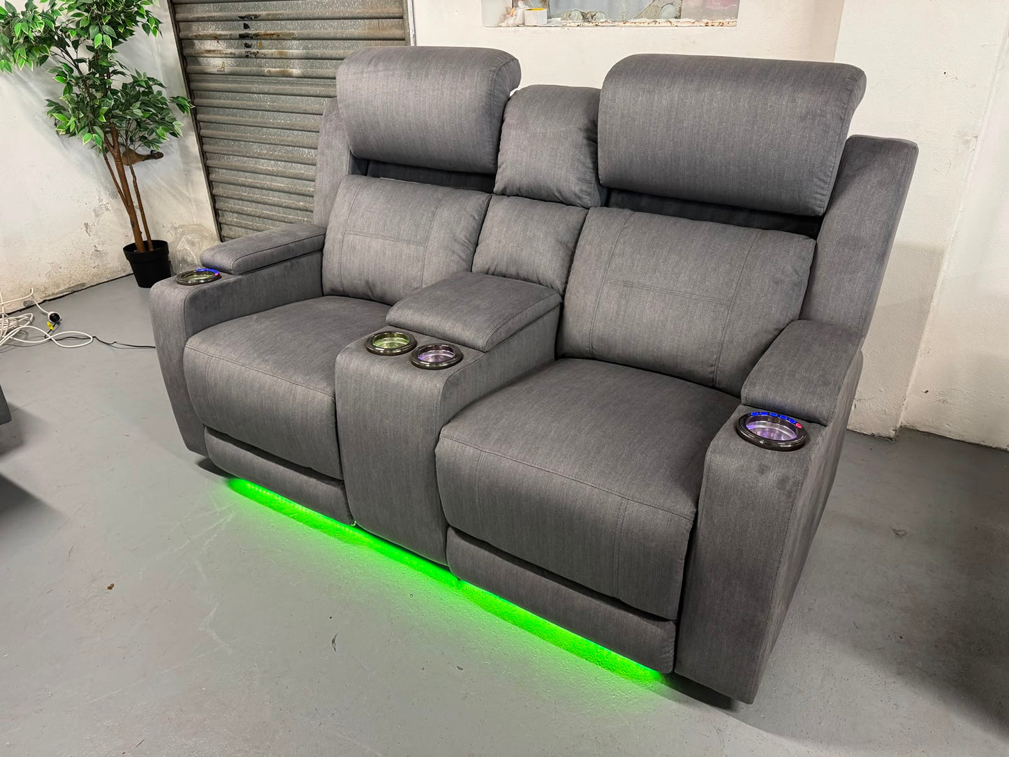 Harvey Norman 5-Seater Electric Recliner Lounge – LED Lights & Adjustable Headrests | BRAND NEW ✨