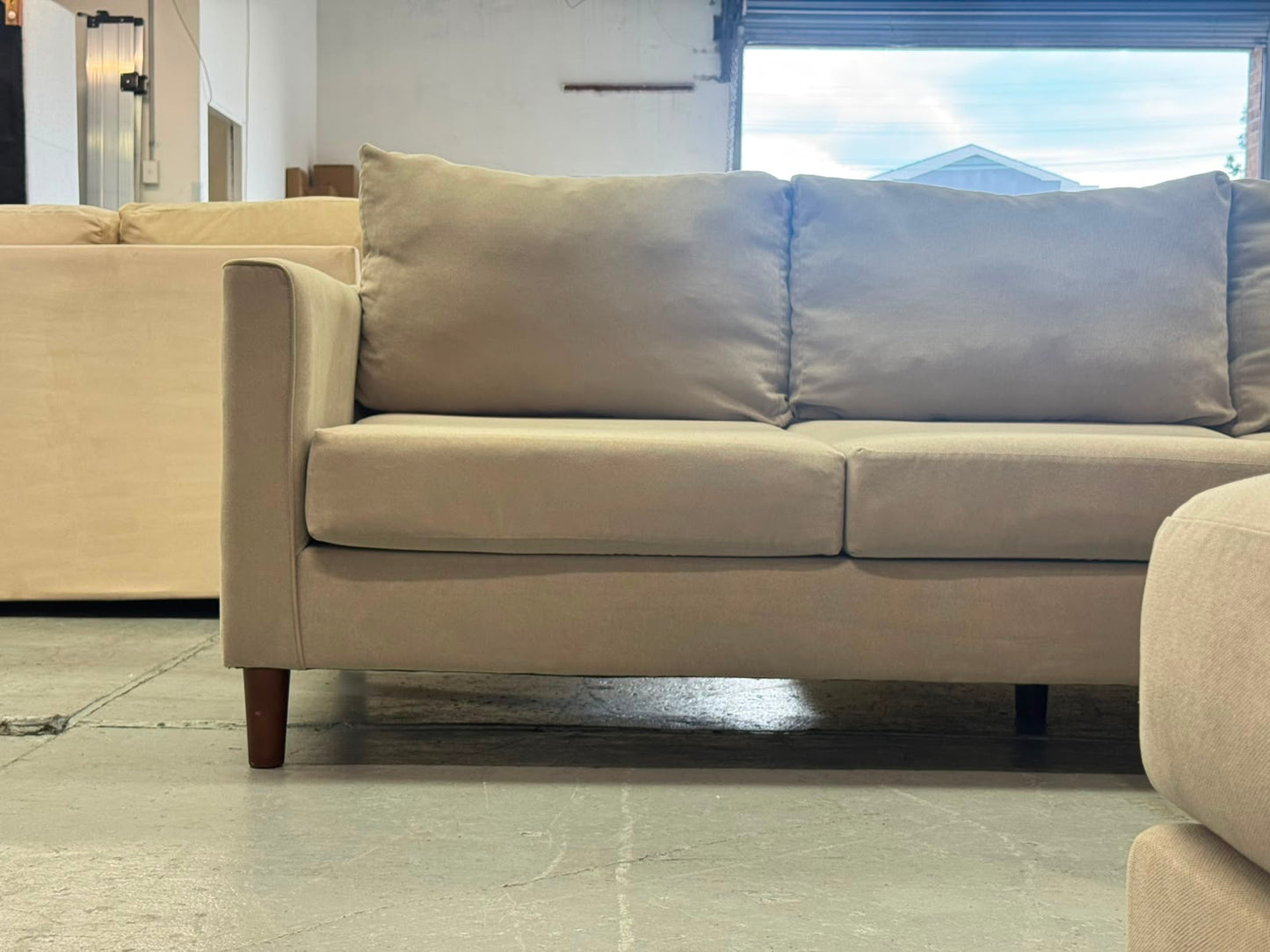 Lounge Innovations Corner Sofa – Reversible Chaise | Cloud Comfort | Pre-Owned | Steam Cleaned
