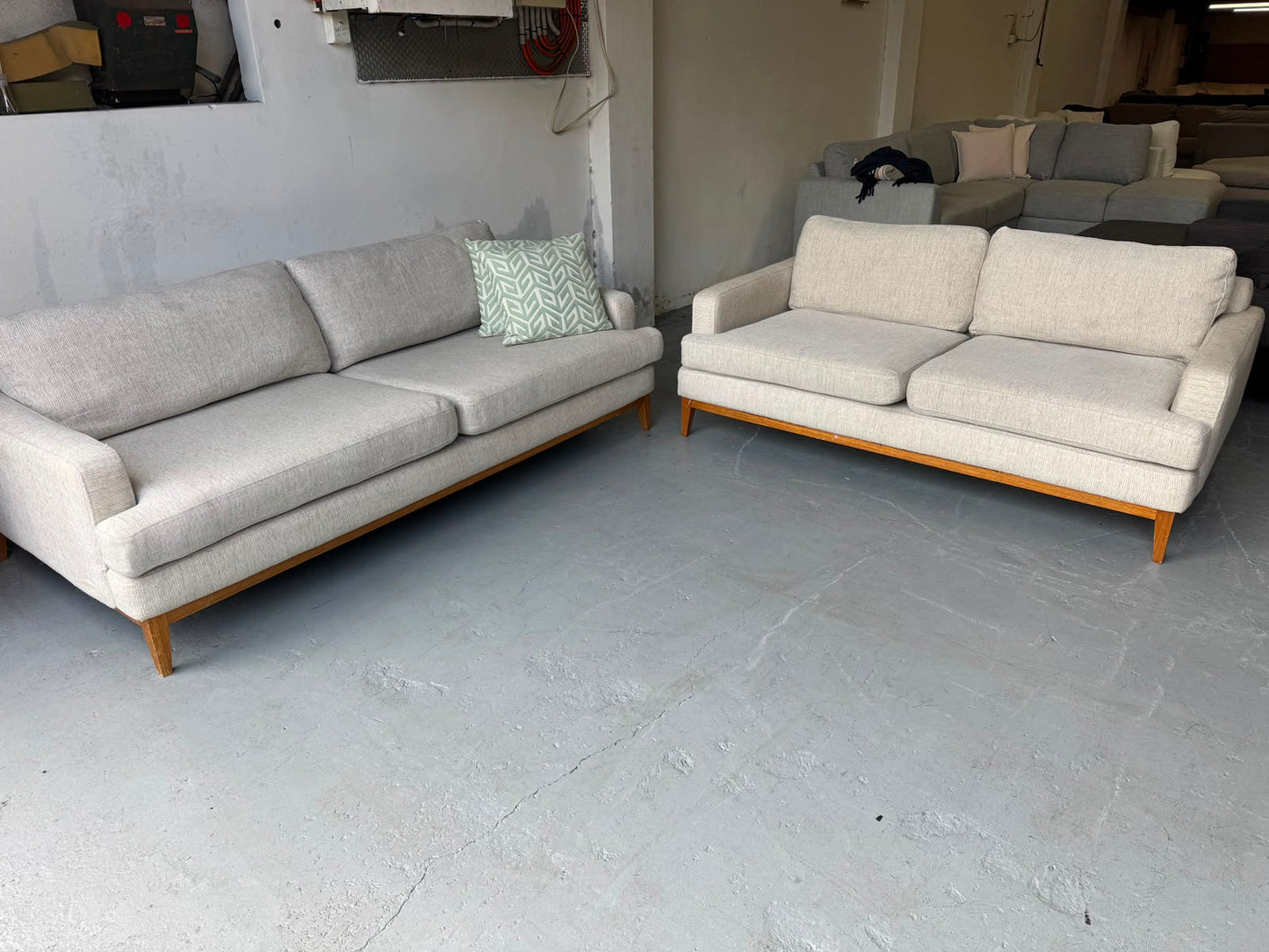 Australian Made Cream Sofa Set 3+2 | Pre-Owned | Steam Cleaned | Sydney-Wide Delivery
