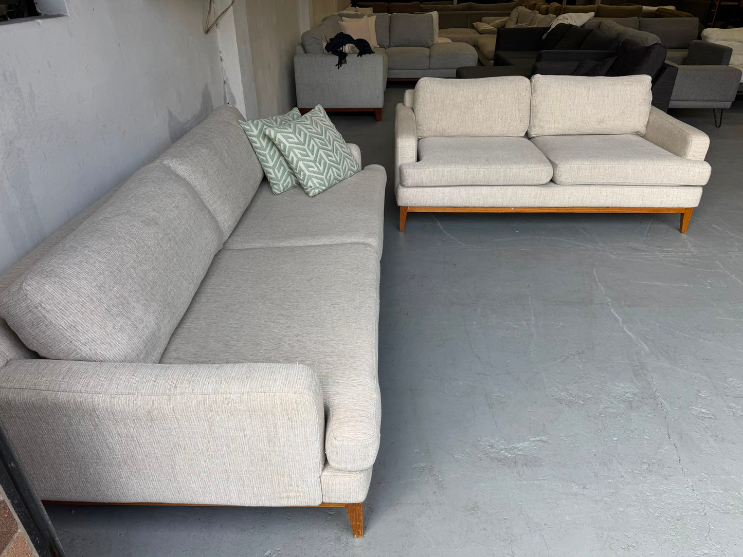 Australian Made Cream Sofa Set 3+2 | Pre-Owned | Steam Cleaned | Sydney-Wide Delivery