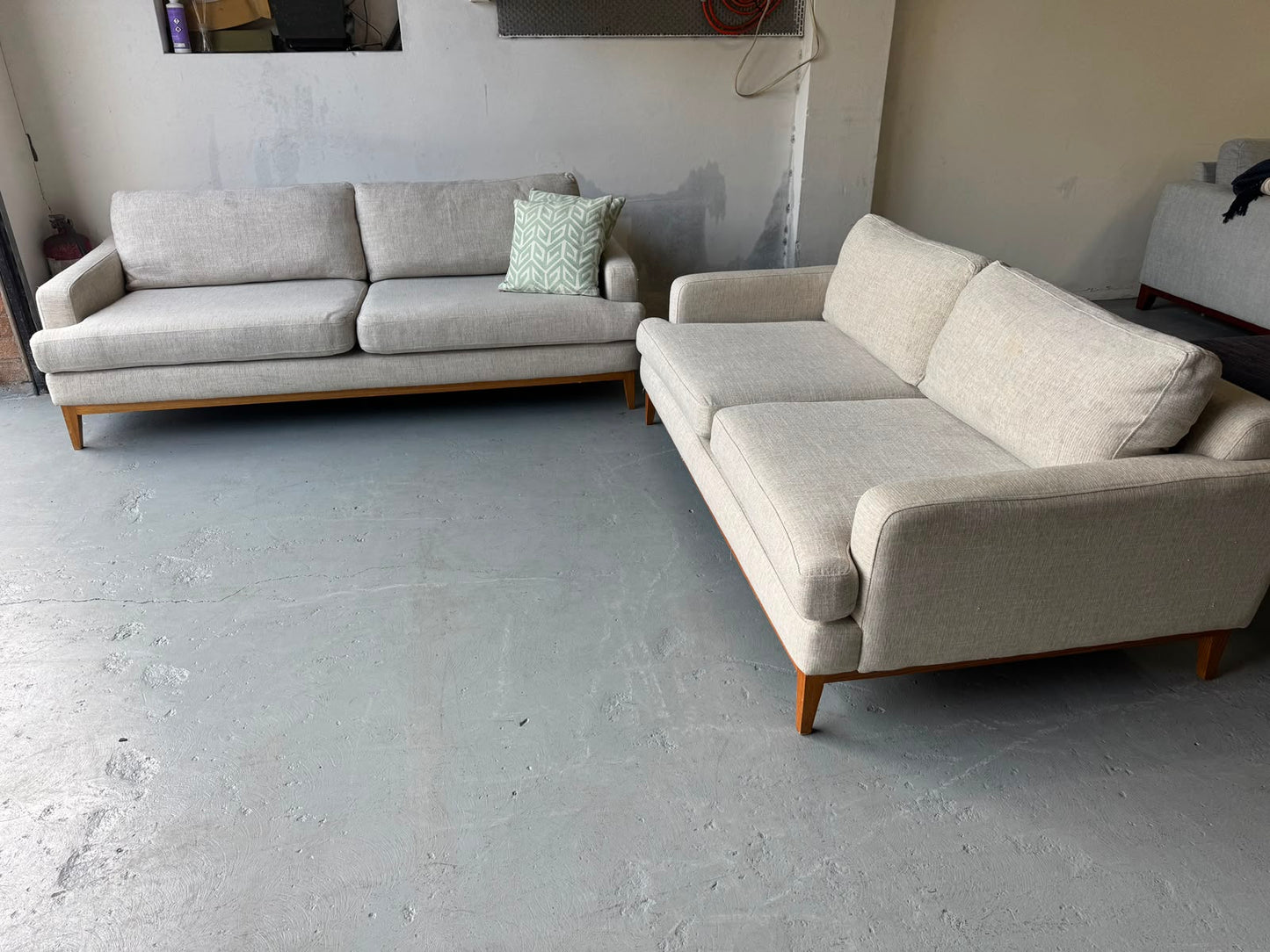 Australian Made Cream Sofa Set 3+2 | Pre-Owned | Steam Cleaned | Sydney-Wide Delivery