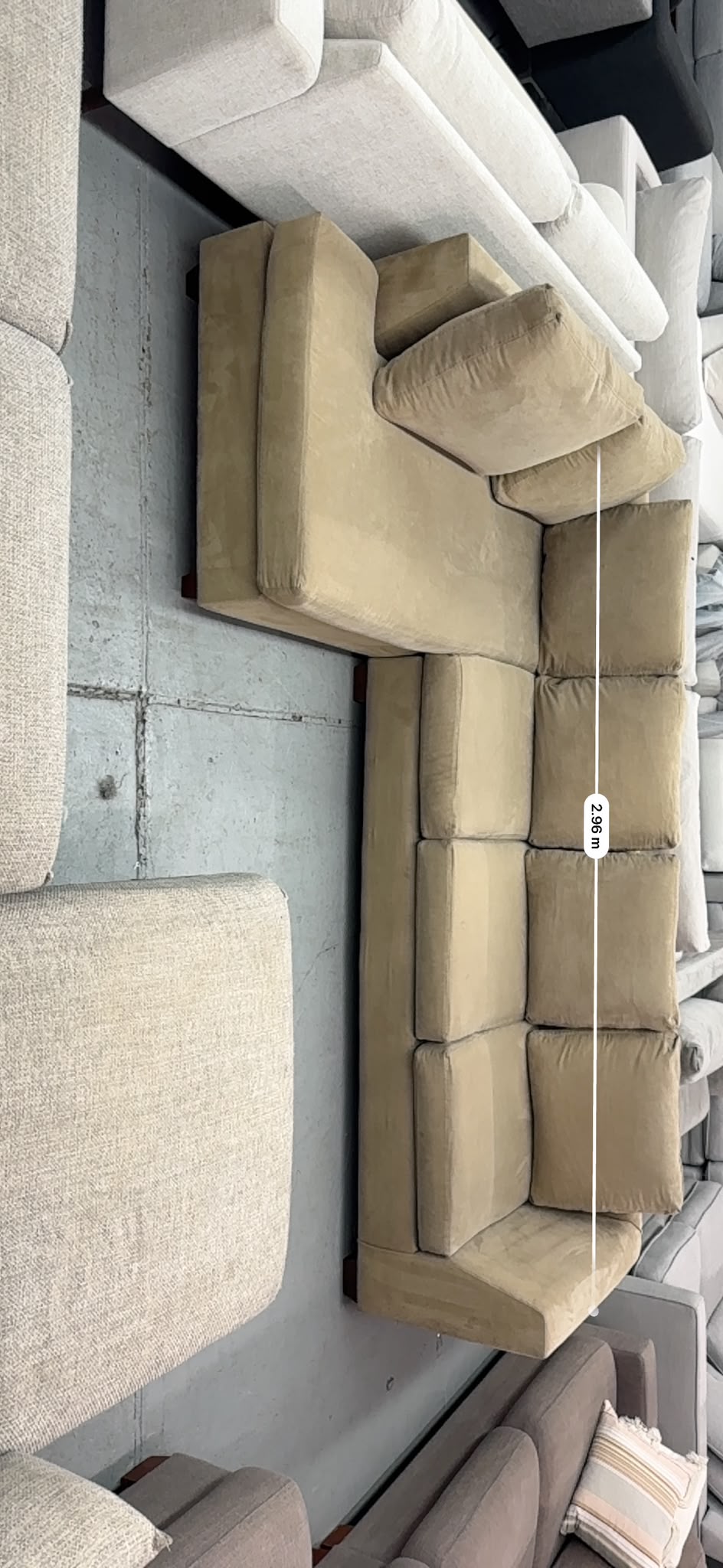 Mocha L-Shape Lounge – Spacious L-Shape | Pre-Owned | Steam Cleaned | Sydney-Wide Delivery