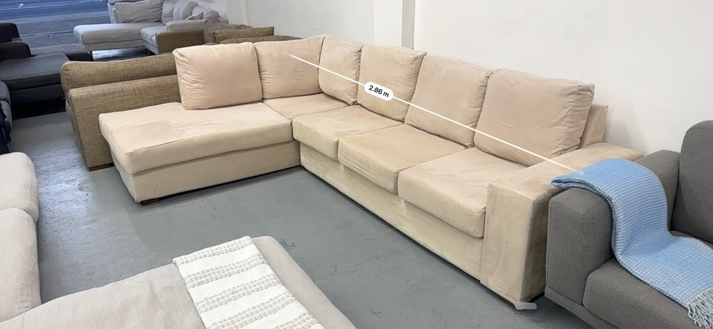 Beige L-Shape Sofa | Preowned | Steam Cleaned | Sydney-Wide Delivery✨