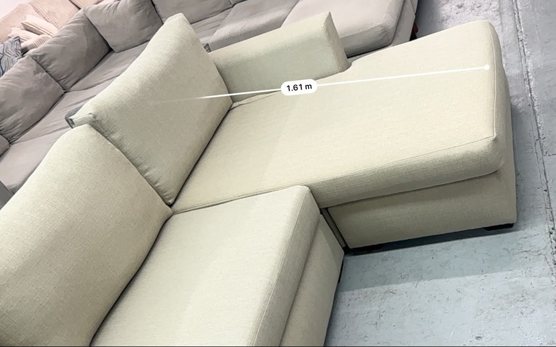 Harvey Norman Beige L-Shape Sofa with Reversible Chaise | Pre-Owned | Steam Cleaned | Sydney Wide Delivery