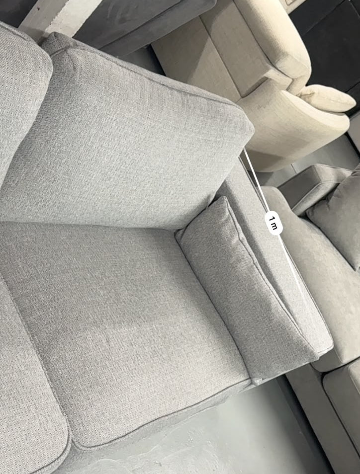 Harvey Norman Light Grey 2.5 Seater Sofa with Side Storage | Brand New | Sydney Wide Delivery