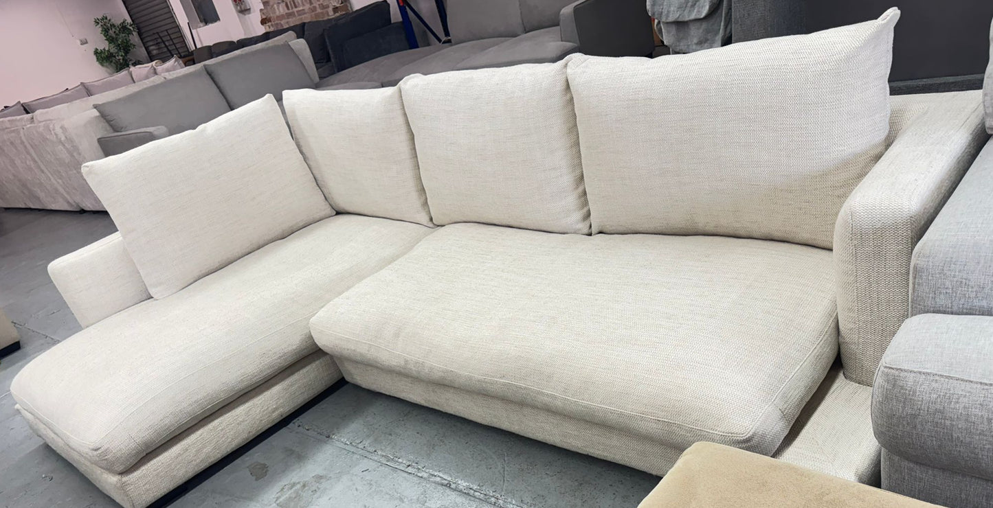 Lounge Lovers Beige L-Shape Sofa | Pre-Owned | Steam Cleaned | Sydney Wide Delivery