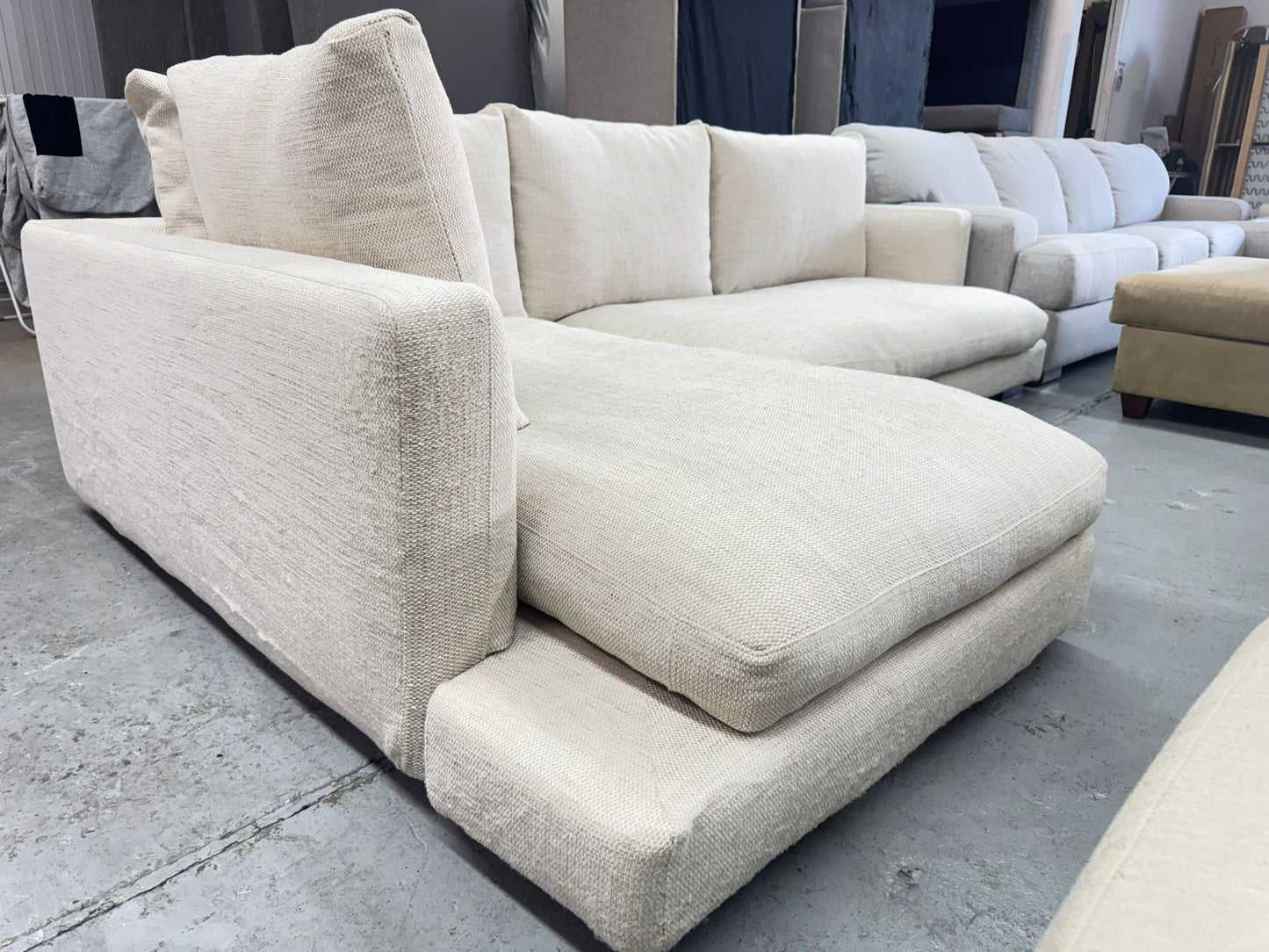 Lounge Lovers Beige L-Shape Sofa | Pre-Owned | Steam Cleaned | Sydney Wide Delivery