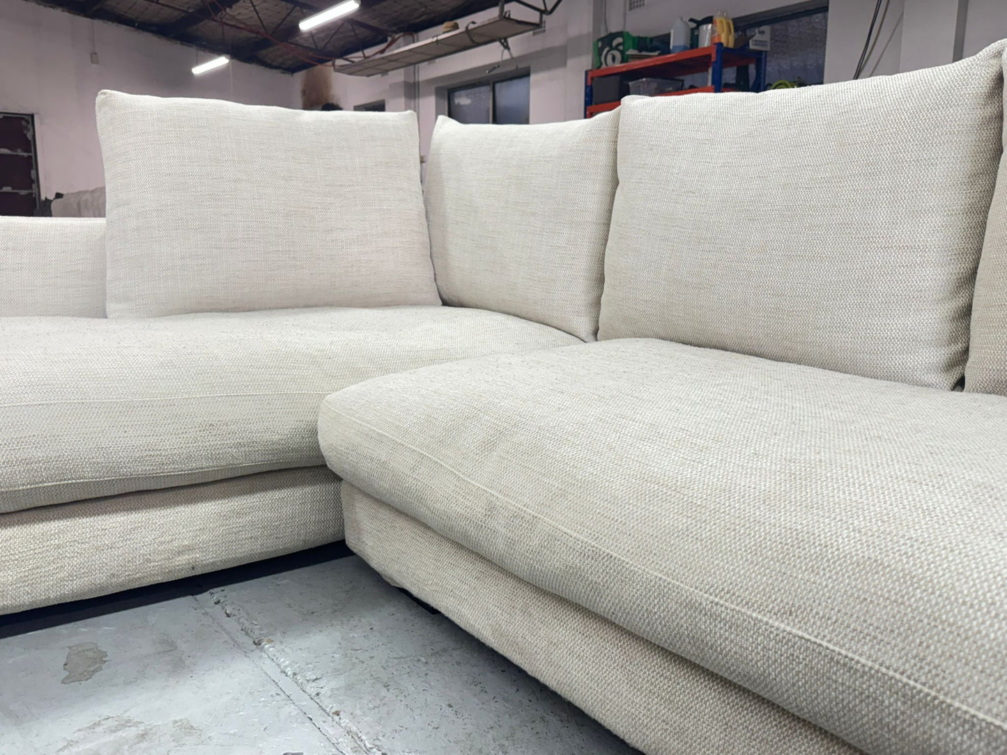 Lounge Lovers Beige L-Shape Sofa | Pre-Owned | Steam Cleaned | Sydney Wide Delivery