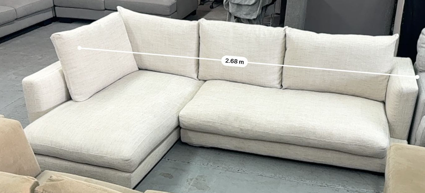 Lounge Lovers Beige L-Shape Sofa | Pre-Owned | Steam Cleaned | Sydney Wide Delivery