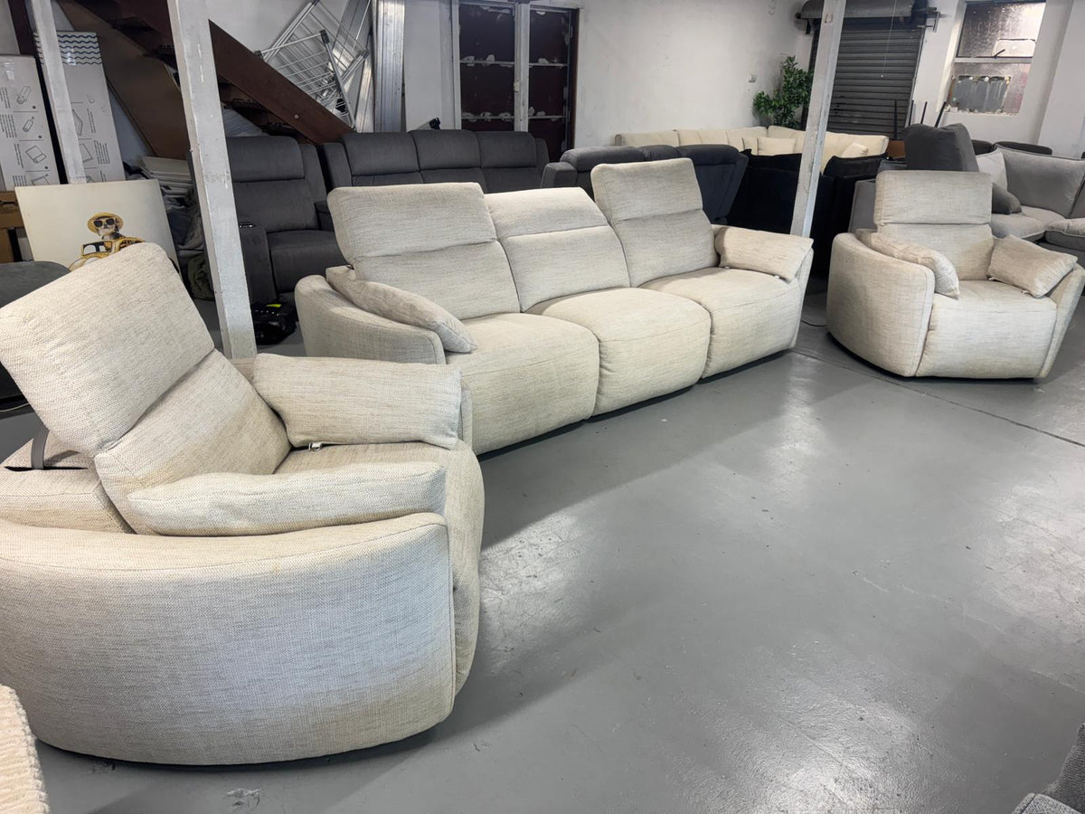 Domayne 3+1+1 Electric Recliner Set | Brand New | Sydney Wide Delivery