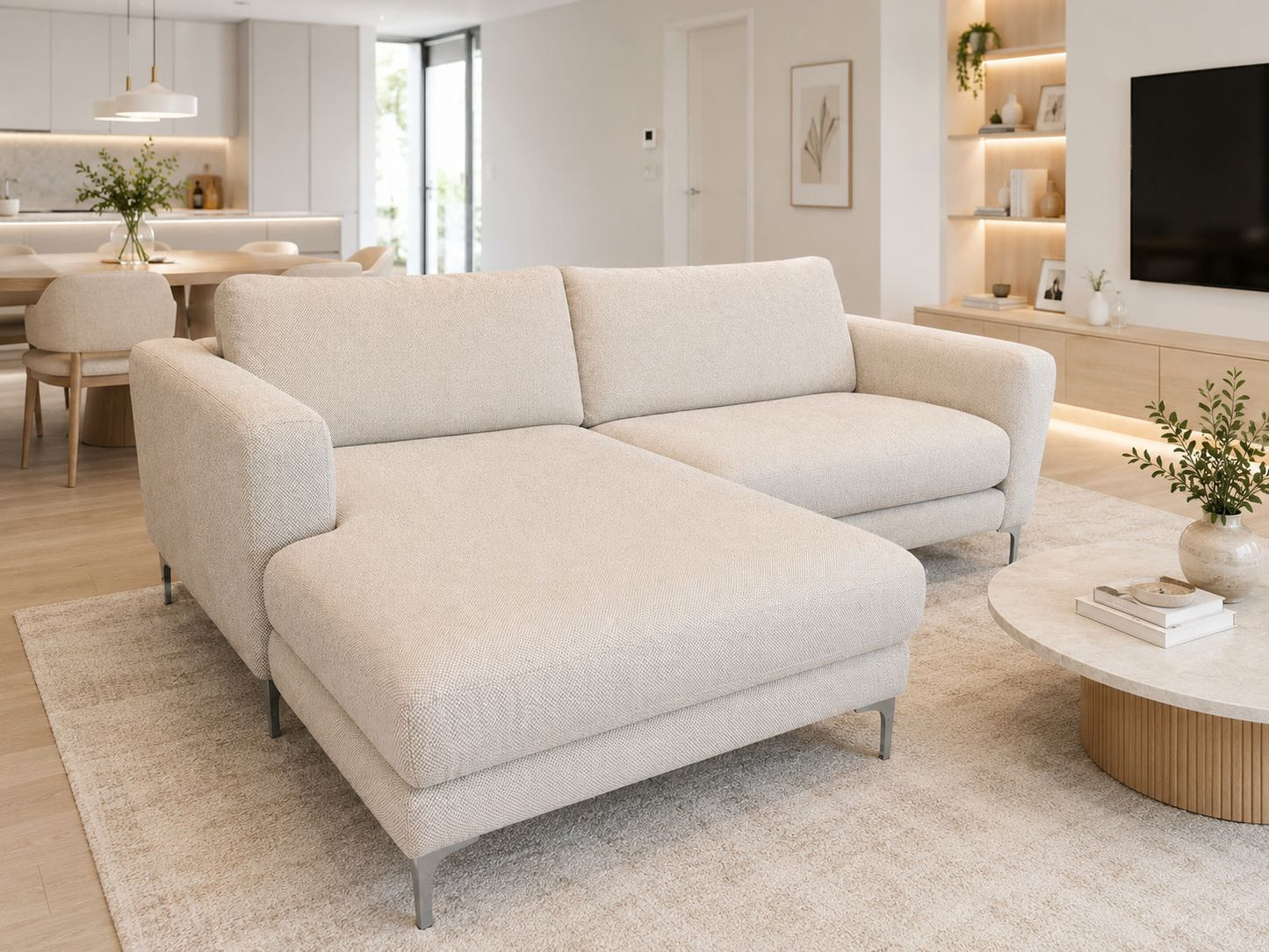 Plush L-Shape Sofa | Pre-Owned | Steam Cleaned | Sydney Wide Delivery