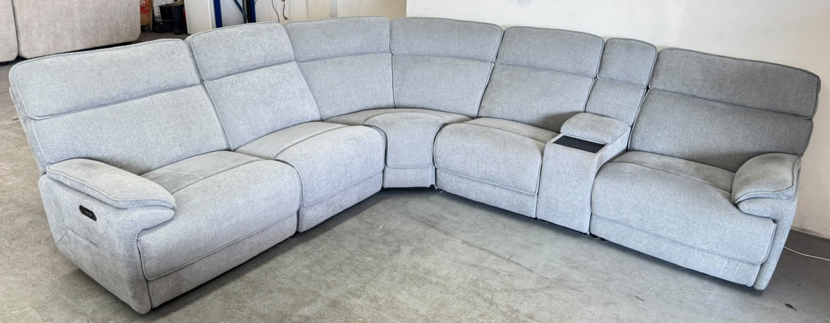 Brand New Harvey Norman Light Grey U-Shape Recliner Sofa | Sydney Wide Delivery
