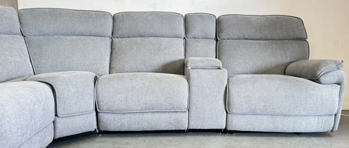 Brand New Harvey Norman Light Grey U-Shape Recliner Sofa | Sydney Wide Delivery