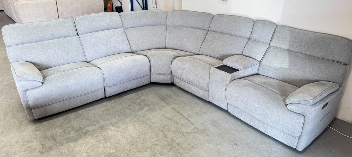 Brand New Harvey Norman Light Grey U-Shape Recliner Sofa | Sydney Wide Delivery