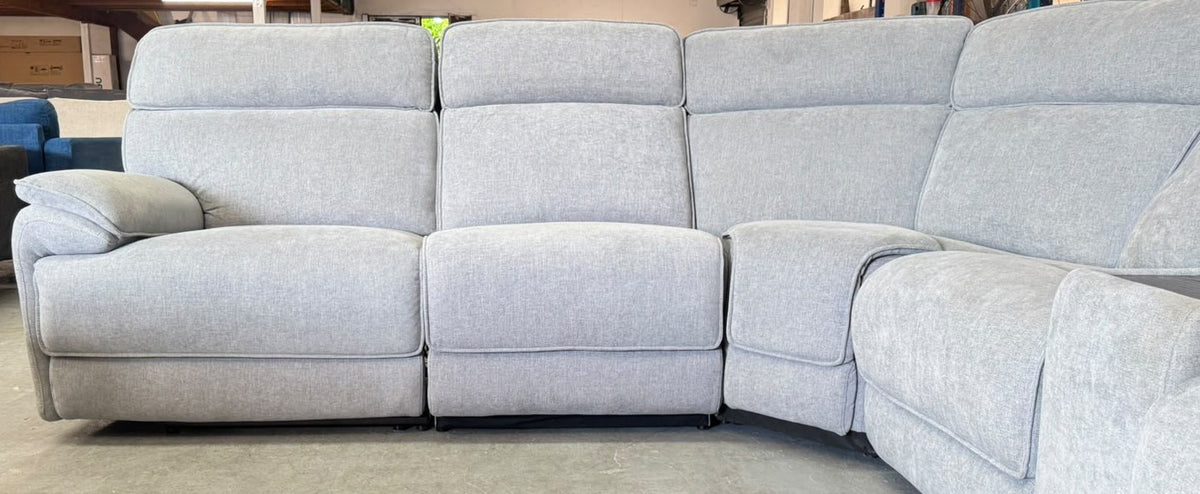 Brand New Harvey Norman Light Grey U-Shape Recliner Sofa | Sydney Wide Delivery