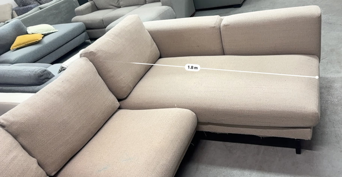 Beige L-Shape Sofa | Fully Washable Covers | Sydney Wide Delivery | Pre-Owned