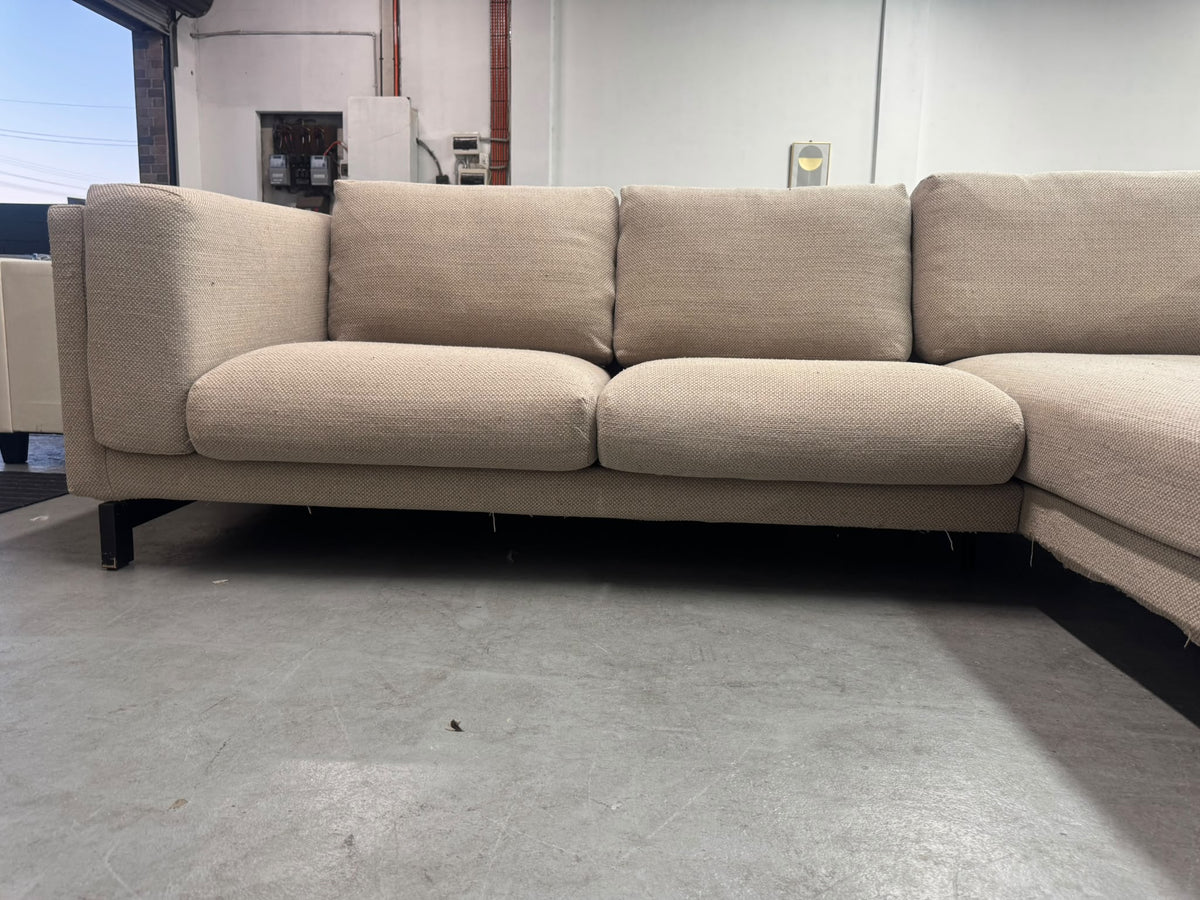 Beige L-Shape Sofa | Fully Washable Covers | Sydney Wide Delivery | Pre-Owned