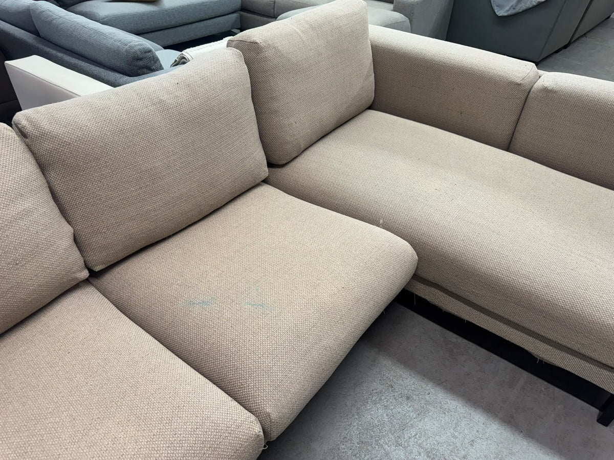 Beige L-Shape Sofa | Fully Washable Covers | Sydney Wide Delivery | Pre-Owned