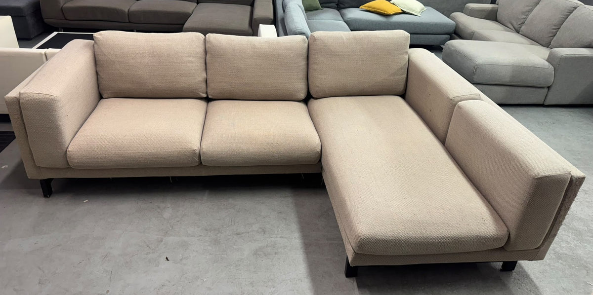 Beige L-Shape Sofa | Fully Washable Covers | Sydney Wide Delivery | Pre-Owned
