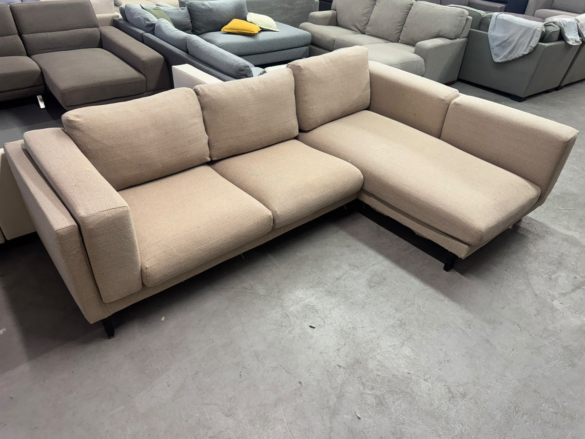 Beige L-Shape Sofa | Fully Washable Covers | Sydney Wide Delivery | Pre-Owned