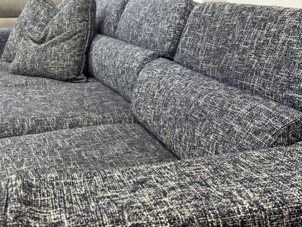 Feather Comfort L-Shape Sofa | Adjustable Headrests | Sydney Wide Delivery | Pre - Owned